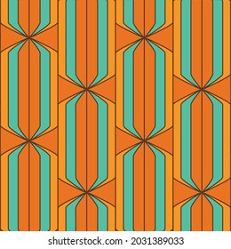 70's Retro Seamless Pattern. 60s and 70s Aesthetic Style.