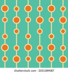 70's Retro Seamless Pattern. 60s and 70s Aesthetic Style.