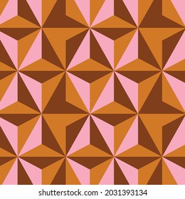 70's Retro Seamless Pattern. 60s and 70s Aesthetic Style.