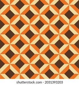 70's Retro Seamless Pattern. 60s and 70s Aesthetic Style.