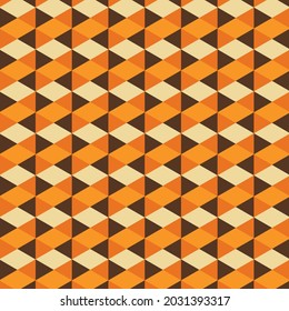 70's Retro Seamless Pattern. 60s and 70s Aesthetic Style.