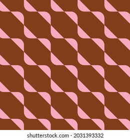 70's Retro Seamless Pattern. 60s and 70s Aesthetic Style.