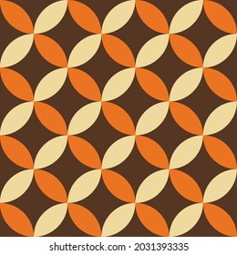 70's Retro Seamless Pattern. 60s and 70s Aesthetic Style.