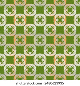 70's Retro Seamless Pattern. 60s and 70s Aesthetic Style. Atomic stylized backdrop.