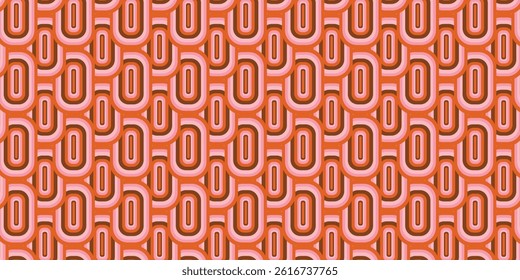 70's Retro Seamless Pattern. 60s and 70s Aesthetic Style. 
