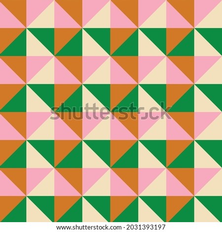 70's Retro Seamless Pattern. 60s and 70s Aesthetic Style.