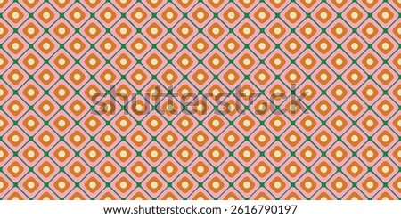 70's Retro Seamless Pattern. 60s and 70s Aesthetic Style.