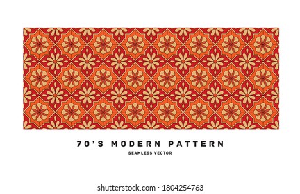 70's retro seamless pattern material vector illustration