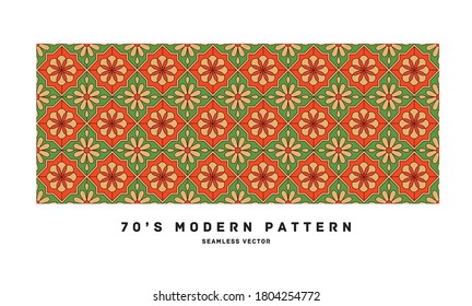 70's retro seamless pattern material vector illustration