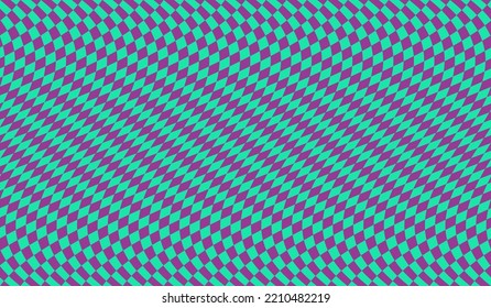 70's Retro-nahtloses Muster. 70er psychedelische Schachbrettmuster. Vektorgrafik