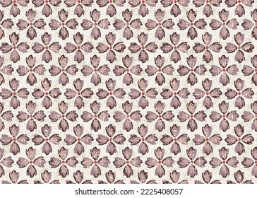 Patrón retro sin soldadura de 70 en floral rosa texturado. Estilo retro y estético de los años 60 y 70. Patrón retro sin costura con flores sobre fondo texturizado