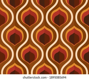 70's retro seamless wallpaper pattern material, vector illustration