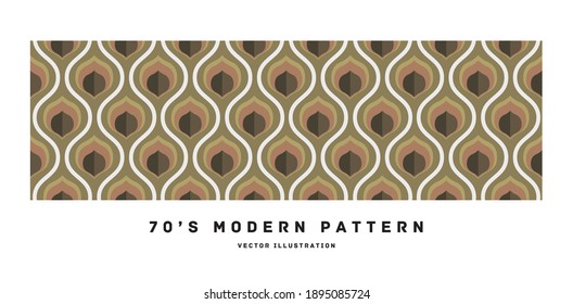 70's retro seamless wallpaper pattern material, vector illustration