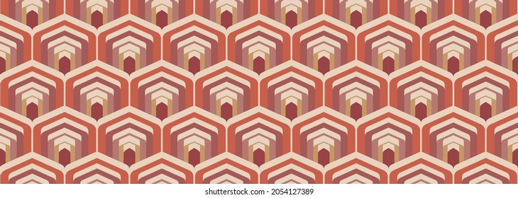 70's retro seamless wallpaper pattern material , vector illustration