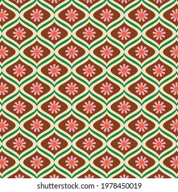 70s retro vintage floral pattern