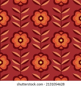 70s retro vintage Mid Century Modern Seamless Pattern