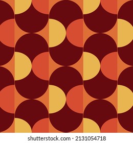 70s Retro Vintage Mid Century Modern Seamless Pattern