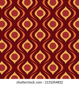 70s retro vintage Mid Century Modern Seamless Pattern