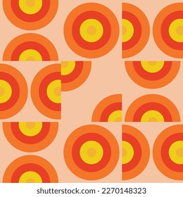 70s retro vintage Mid Century Modern Seamless Pattern