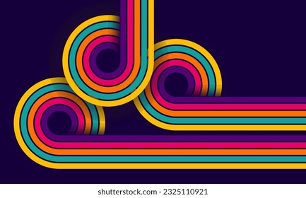 70s Retro Vintage Style Stripes Background