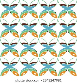 70s retro vintage wavy pattern trend pattern seamless design color geometric floral flower geometric tile in vector