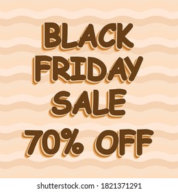 70's Style Black Friday Sale Banner Layout Design