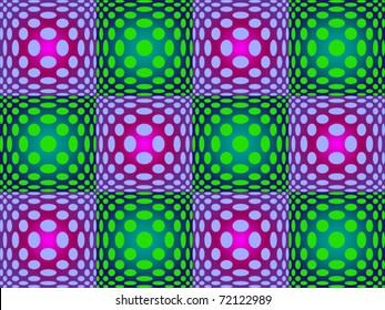 70's style patternt of distorted spots