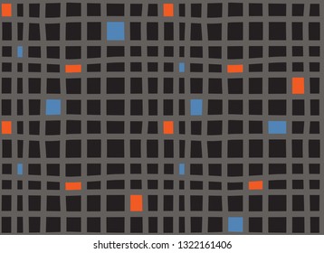 70s style seamless grid pattern