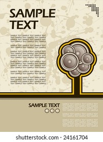 70's styled speaker background, ready for you own text