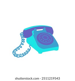 70s telephone icon on a white background,illustration design