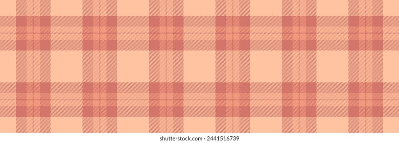 70s texture seamless vector, british tartan background check. Harvest textile plaid fabric pattern in red and orange color.