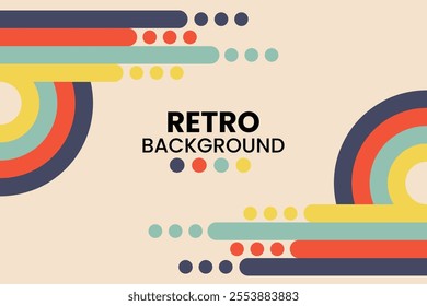 70s vector retro vintage background template version