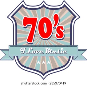 70s Vector Vintage Art Background 
