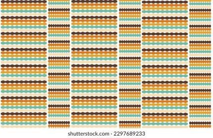 70's year themes vintage color diamond strip repeat pattern, replete image design for fabric pattern or wallpaper