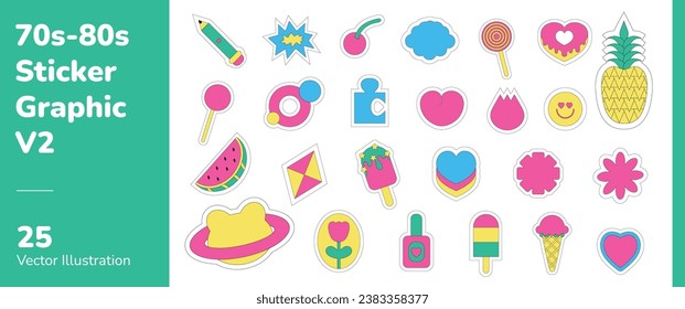 70s-80s Retro Sticker Aesthetic Element 2
