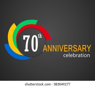 70th Anniversary celebration background, 70 years anniversary card illustration - vector eps10