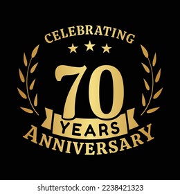 70th anniversary celebration design template. 70 years vector and illustration.