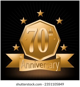 70th Anniversary Celebration Logo Vector