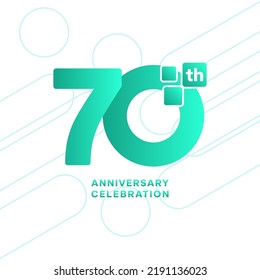 70th anniversary celebration logotype. Anniversary celebration template design, Vector illustrations.