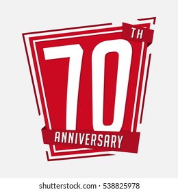 70th anniversary design template. Vector and illustration.