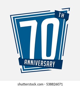 70th anniversary design template. Vector and illustration.