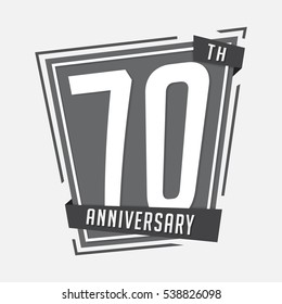 70th anniversary design template. Vector and illustration.