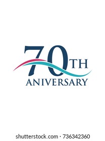 70Th anniversary, logo, icon, vector