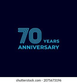 70th anniversary logo template. vector illustration