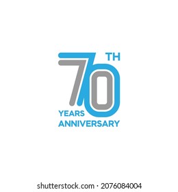 70. Jubiläum Logo-Vorlage. Vektorgrafik