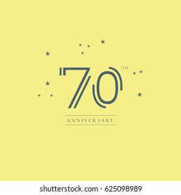 70th Anniversary logo vector template