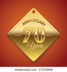 70th Anniversary poster / template/ tag design Vector Background