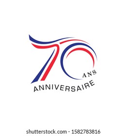 70th anniversary years french wave curve