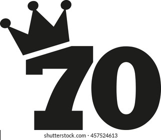 70th Birthday number crown svg
