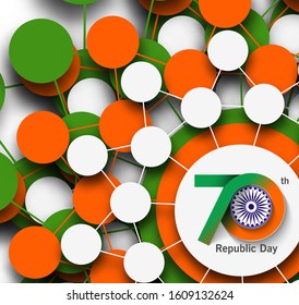70th Indian Republic day, vector